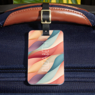 Étiquette À Bagage Motif moderne multicolore 2