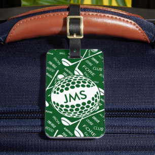 Étiquette À Bagage Motif monogramme pour Golfer
