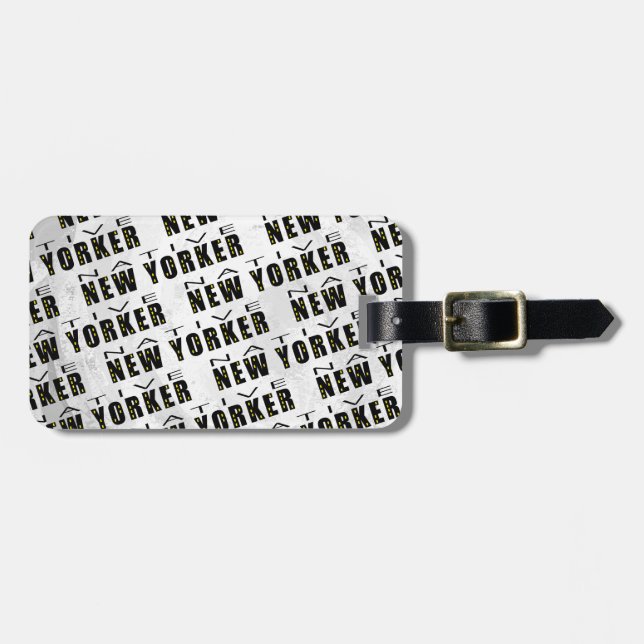 Étiquette À Bagage Motif natif du New Yorker (Devant horizontal)