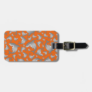 Étiquette À Bagage Motif orange de requin