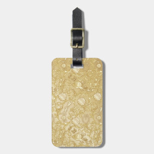Étiquette À Bagage Motif Orné Doré de Cendrillon
