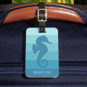 Étiquette À Bagage Motif personnalisé Turquoise Turquoise Bleu Vert G