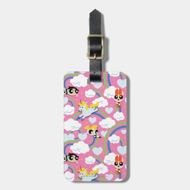 Étiquette À Bagage Motif Rainbow Powerpuff Girls et Donny (Devant Vertical)