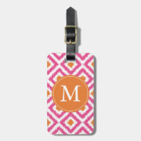 Motif rose décoré d'un monogramme d'Ikat de
