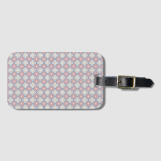 Étiquette À Bagage Motif rose et bleu