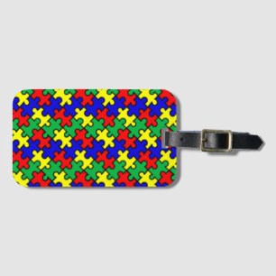 Étiquette À Bagage Motif sans couture de puzzle