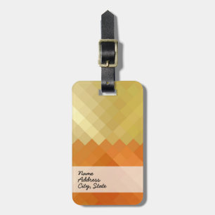 Étiquette À Bagage Motif sans couture jaune et orange Chevron