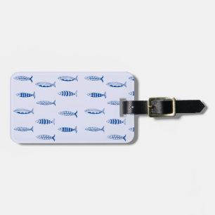 Étiquette À Bagage Motif Sardines