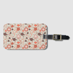 Étiquette À Bagage Motif temps thé vintage