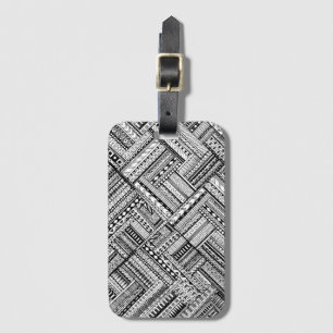 Étiquette À Bagage Motif tribal inspiré d'art