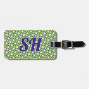 Étiquette À Bagage Motif vert pourpre