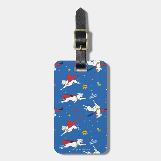 Étiquette À Bagage Motif volant Krypto (Devant Vertical)