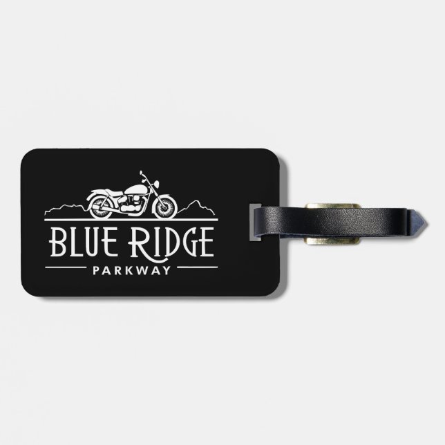 Étiquette À Bagage Moto Blue Ridge Parkway (Dos horizontal)