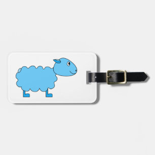 Étiquette À Bagage Moutons bleus
