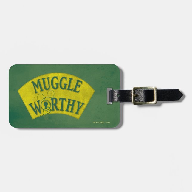 ÉTIQUETTE À BAGAGE MUGGLE WORTHY™ (Devant horizontal)