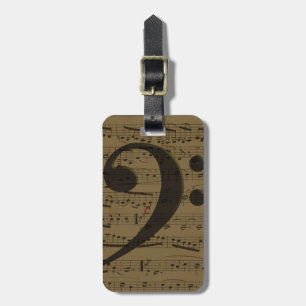 Étiquette À Bagage Musical Treble Clef Sheet Musique Classique