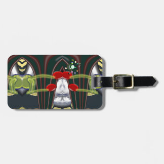 Étiquette À Bagage Musique rouge huitième notes