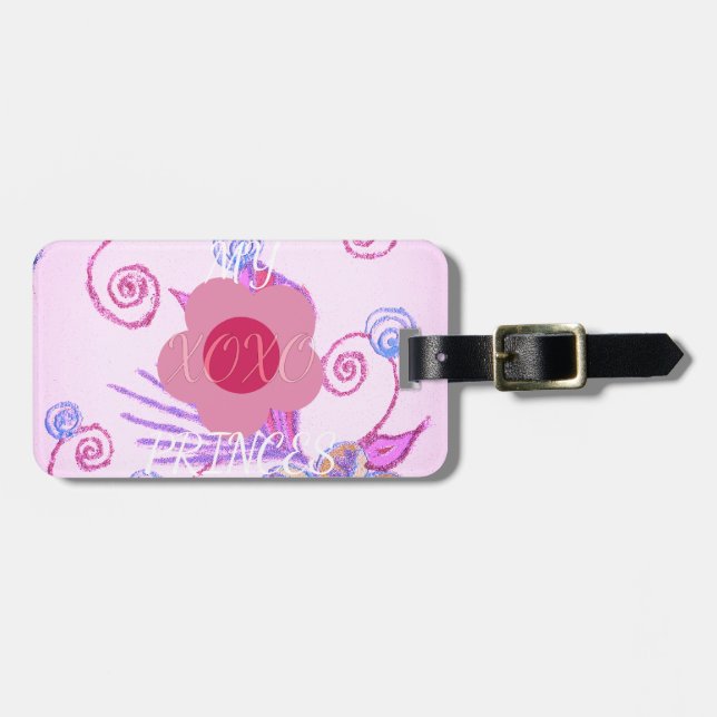 Étiquette À Bagage My Little Princess : Baby Pink Vector Inspirationa (Devant horizontal)
