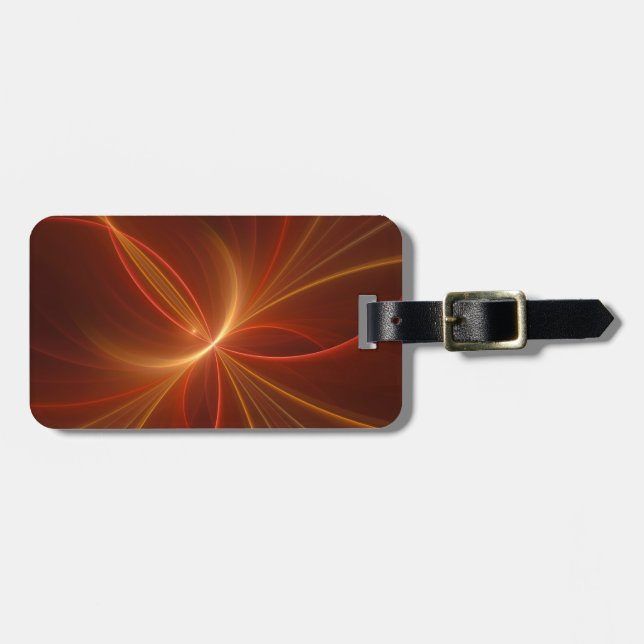 Étiquette À Bagage Mystique Abstrait Fractal Art Moderne Couleurs cha (Devant horizontal)