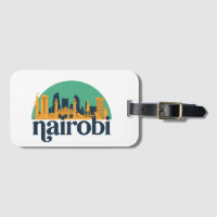 Nairobi Kenya City Skyline Retro Cityscape Art