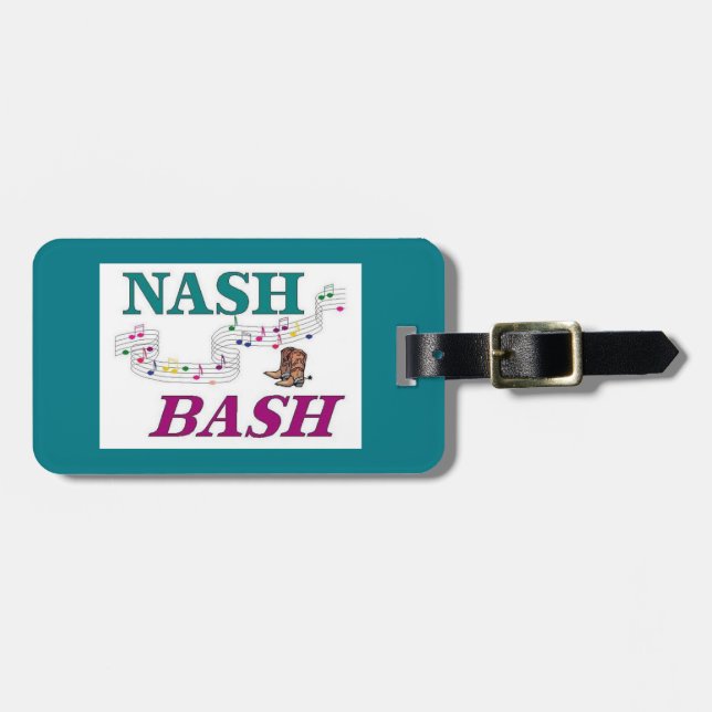 Étiquette À Bagage Nashville Nash Bash Music (Devant horizontal)