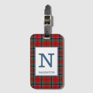 Étiquette À Bagage Naughton Tartan Red Plaid Motif