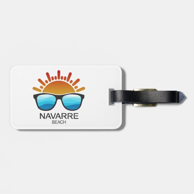 Étiquette À Bagage Navarre Beach Florida Sunglasses (Dos horizontal)