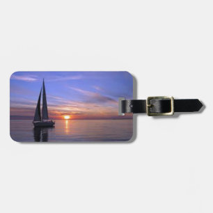 Étiquette À Bagage Navigation au coucher du soleil