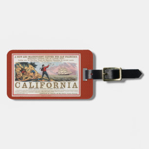 Étiquette À Bagage Navire vintage California Bound Clipper