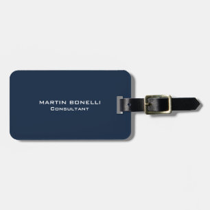 Étiquette À Bagage Navy Blue Spécial Unique Moderne Consultant