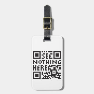 Étiquette À Bagage ne voyez rien ici - simulacre, le qr Co