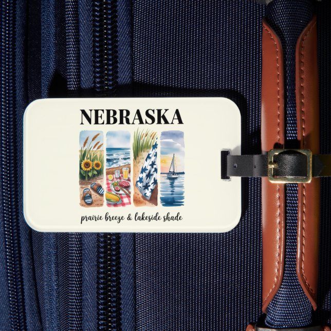 Étiquette À Bagage Nebraska - Prairie Breeze & Lakeside Shade (Insitu Rectoal 4)