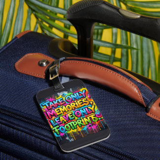 Étiquette À Bagage N'emportez que des souvenirs Laissez que des empre