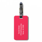 Neon Pink Typography Funny Nom du sac Adresse