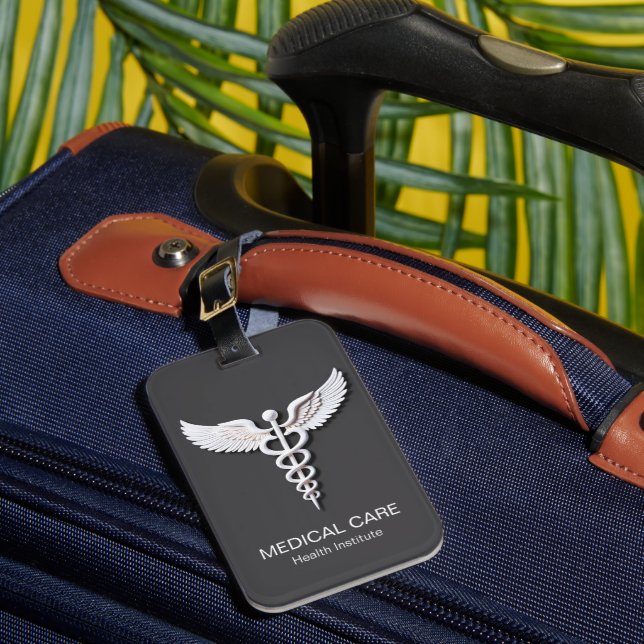 Étiquette À Bagage Nettoyer blanc détaillé Caduceus Anthracite Médica (Insitu Rectoal 1)