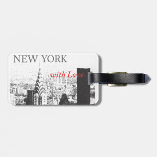 Étiquette À Bagage New York avec l'étiquette de bagage d'amour