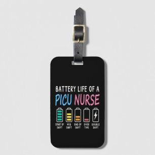 Étiquette À Bagage Niveau de batterie d'un graphique d'humour d'infir
