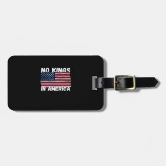 Étiquette À Bagage No Kings In America USA Flag Freedom Classic