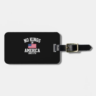 Étiquette À Bagage No Kings In America USA Flag Retro Cool Style