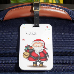 Étiquette À Bagage Noël mignon avec cadeaux Noël personnalisé