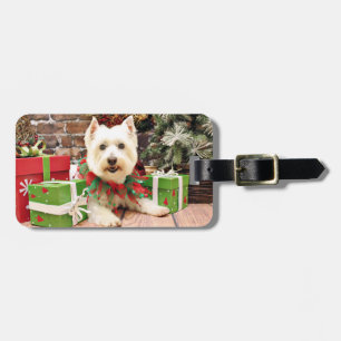 Étiquette À Bagage Noël - Terrier des montagnes occidental - Abby