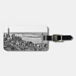 Étiquette À Bagage Noir blanc New York City Skyline