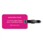 Noir de glam moderne, crème et bande Fuchsia