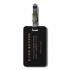 Noir & Faux Rose Or Élégant Monogramme initial