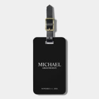 Noir Nom et monogramme du Groomsman Personnalisé