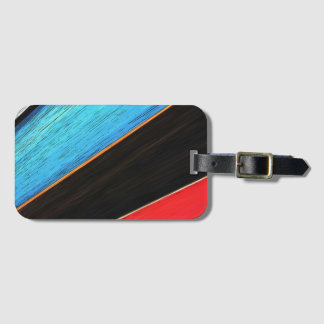 Étiquette À Bagage Noir Rouge Et Bleu 312
