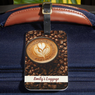 Étiquette À Bagage Nom de la pause café
