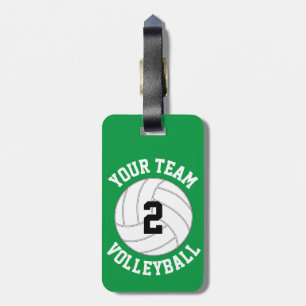 Étiquette À Bagage Nom de l'équipe de volley-ball personnalisée, numé