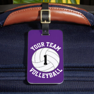 Étiquette À Bagage Nom de l'équipe de volley-ball personnalisée, numé