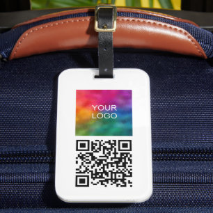 Étiquette À Bagage Nom du code QR du logo de l'entreprise personnalis